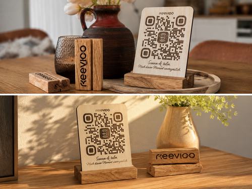 KEEVIOO QR Holzschild